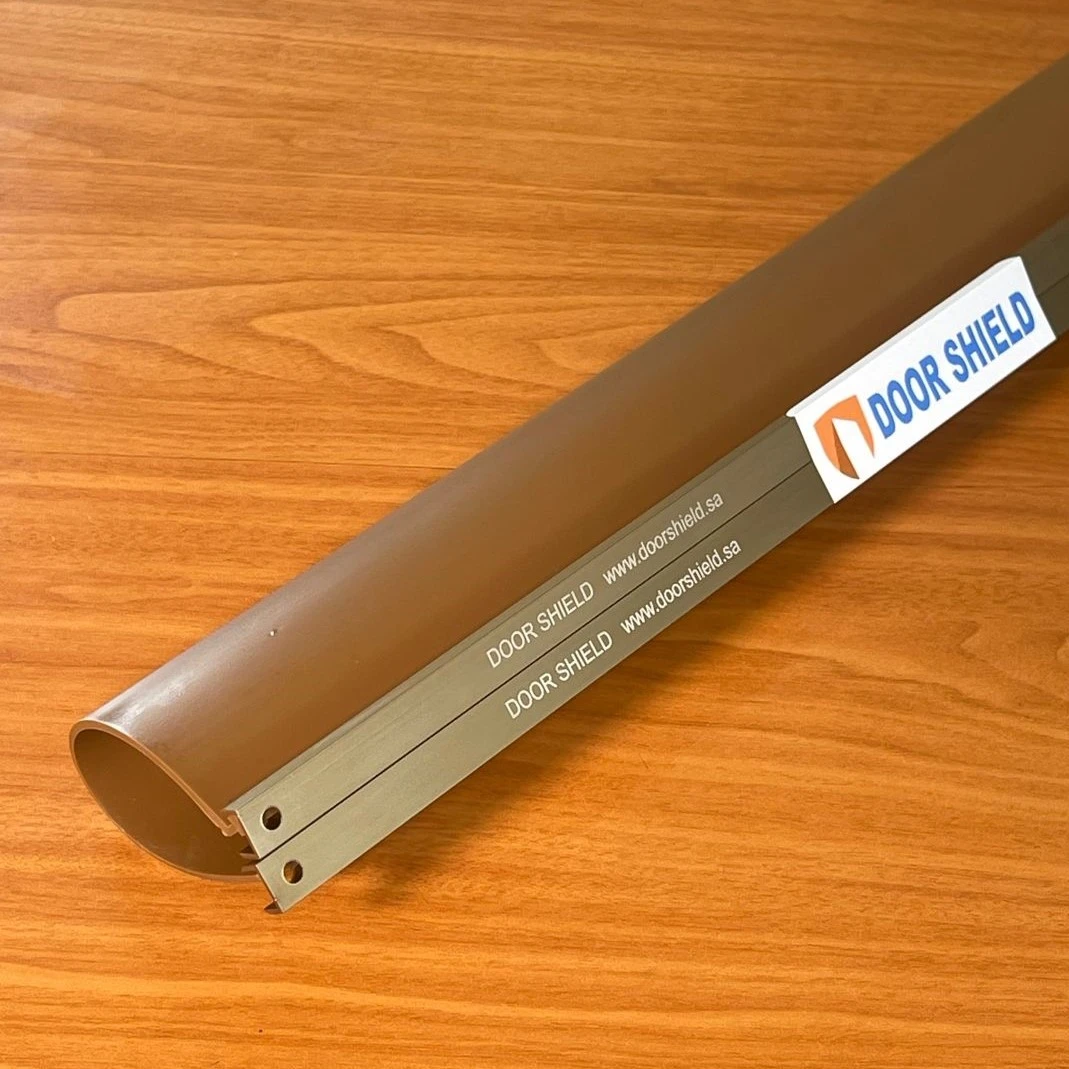 Dark brown shield and grey square binder